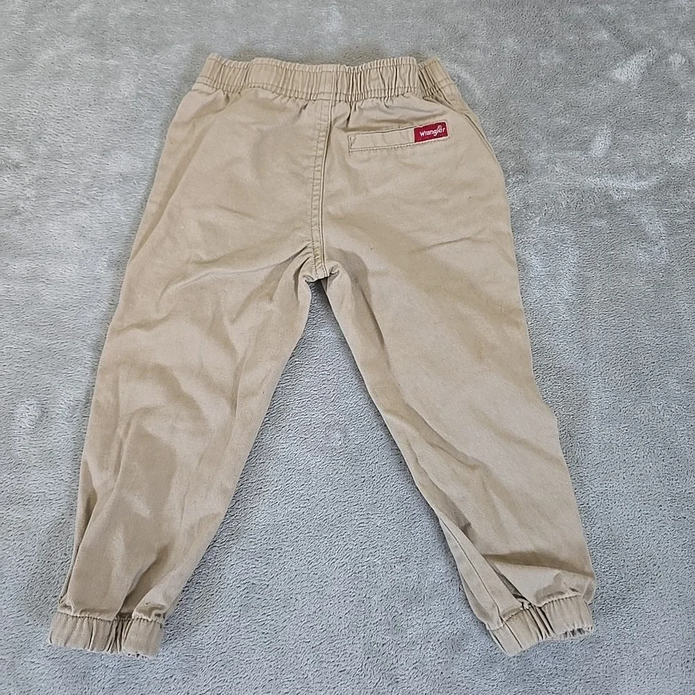 Wrangler Shirt And Jogger Boys 2T Chambray Shirt‎ Khaki Jogger Casual Outdoors